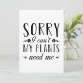 Leider kann ich meine Pflanze nicht brauchen Dankeskarte (Stehend Vorderseite)