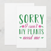 Leider kann ich meine Pflanze nicht brauchen Dankeskarte (Vorne/Hinten)