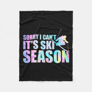 Leider kann ich seine Ski-Saison Wintersportski ni Fleecedecke