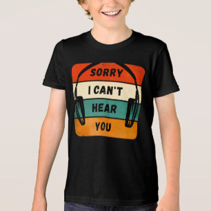 Leider kann ich Sie nicht hören - Retro-Kopfhörer Tri-Blend Shirt