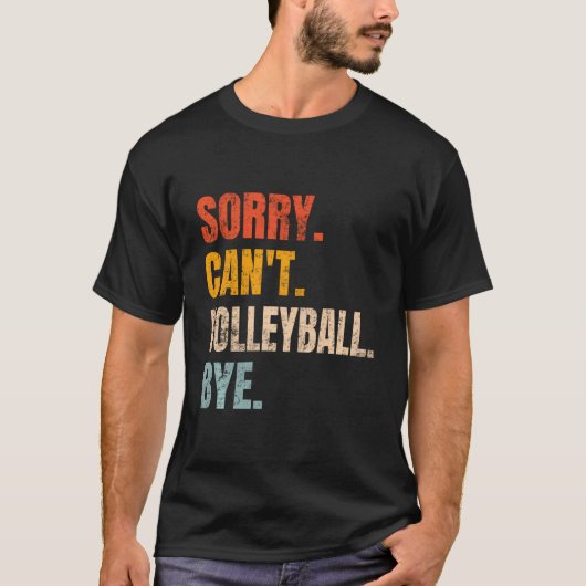 Leider kann Volleyball nicht durch Retro Fan Volle T-Shirt (Vorderseite)