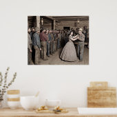 Leierkastenmädchen Poster (Küche)