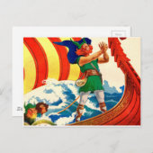 Leif Ericson Postkarte (Vorne/Hinten)