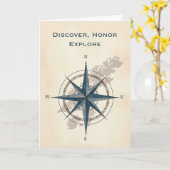 Leif Erikson Day Modern Explorer Kompass mit Karte (Gelbe Blume)
