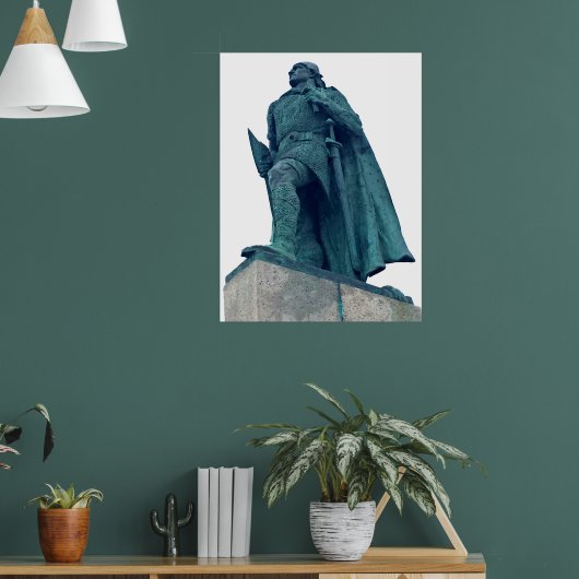 Leif Erikson Reykjavík Statue Poster (Wohnzimmer 1)