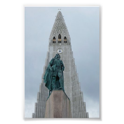 Leif Erikson Statue, Island Fotodruck (Vorne)