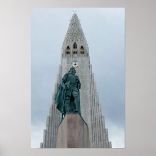 Leif Erikson Statue, Island Poster