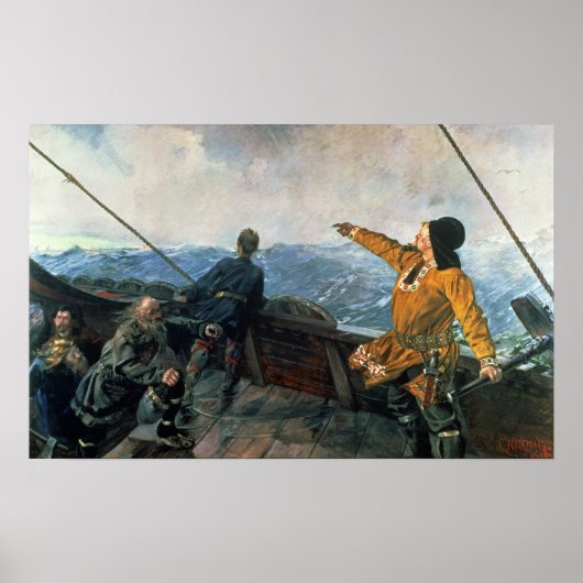 Leif Eriksson Sehenswürdigkeiten Land in Amerika, Poster (Vorne)