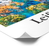 Leifeng Pagoda China Reisen Wasserfarbenhandgezeic Poster (Ecke)