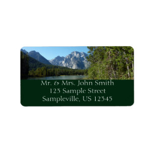 Leigh Lake at Grand Teton Nationalpark Adressaufkleber