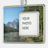 Leigh Lake at Grand Teton Nationalpark Rahmen-Ornament Silber (Links)