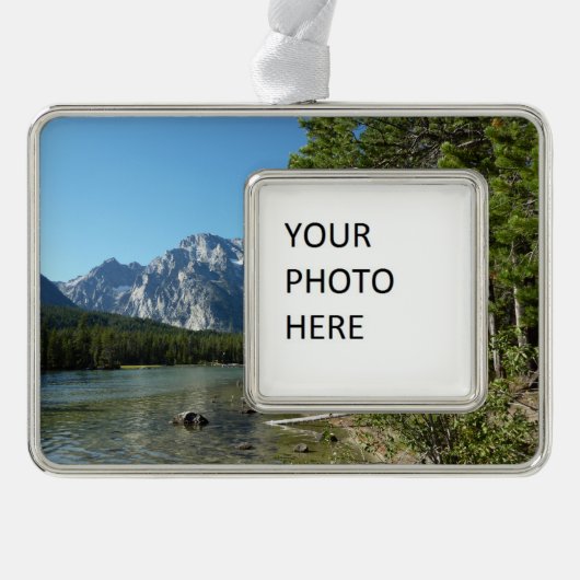 Leigh Lake at Grand Teton Nationalpark Rahmen-Ornament Silber (Vorderseite)