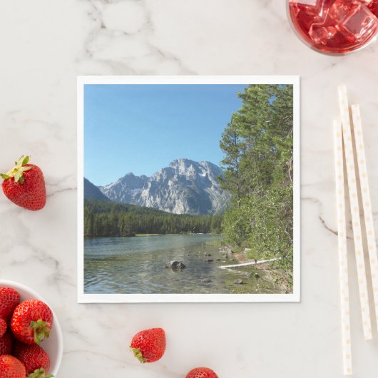 Leigh Lake at Grand Teton Nationalpark Serviette (Beispiel)