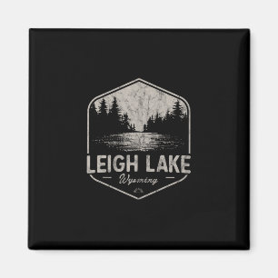 Leigh Lake Wyoming Outdoors Vintage 3  Magnet