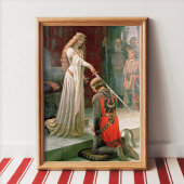 Leighton Accolade Knighting Art Pre Raphaelite Poster
