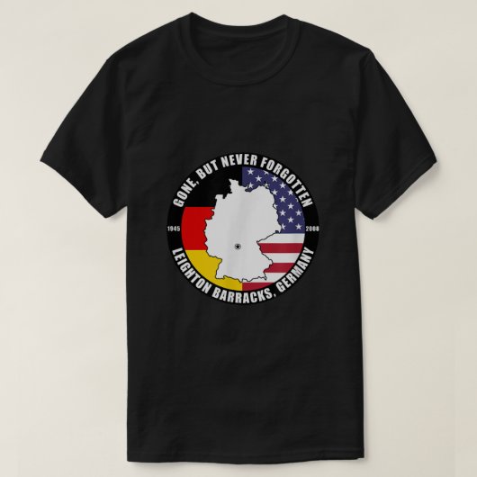 Leighton Barracks Deutschland Militärbasenveteran T-Shirt (Design vorne)