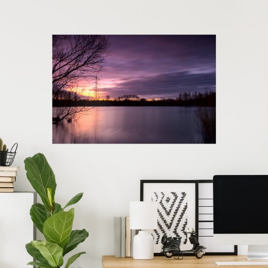 Leighton Buzzard Winter Sunrise (775) Poster (Heimbüro)