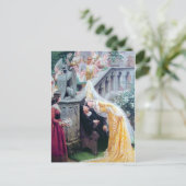 leighton die kiss mittelalterliche Frau küsst Mann Postkarte (Stehend Vorderseite)