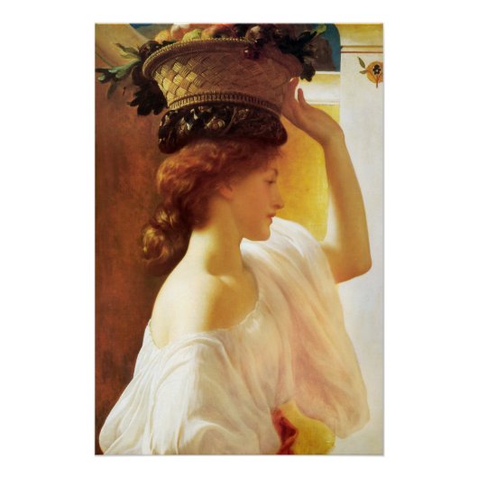 Leighton Eucharis Girl mit Obstkorb CC0672 Poster (Vorderseite)