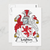 Leighton Familienwappen Postkarte (Vorne/Hinten)