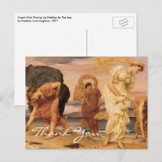 Leightons griechische Mädchen Postkarte (Vorne/Hinten)