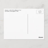 Leightons Mädchen mit einem Obstkorb Postkarte (Rückseite)