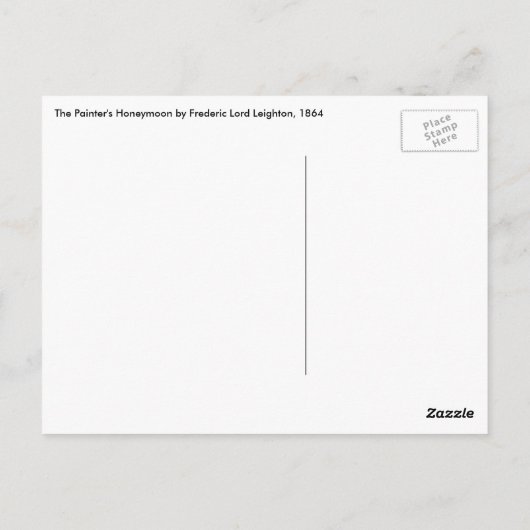 Leightons Maler-Flitterwochen Postkarte (Rückseite)