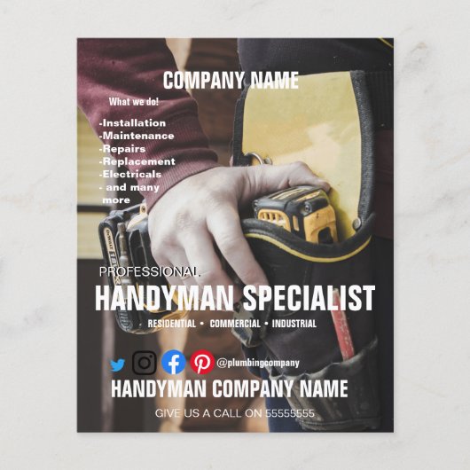 Leih einen HANDYMAN SPECIALIST DIY-Ehemann Flyer (Vorne)