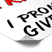 Leihe mir ein Kiss Funny Poster (Ecke)