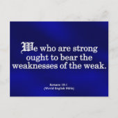 Leihen Sie eine helfende Hand Römer 15-1 Postkarte (Vorderseite)