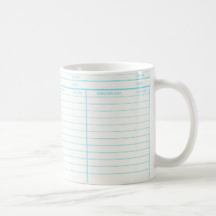 Leihfristkarte für Bibliotheksbücher Kaffeetasse