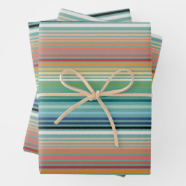 Leihpapier für Streifen Geschenkpapier Set