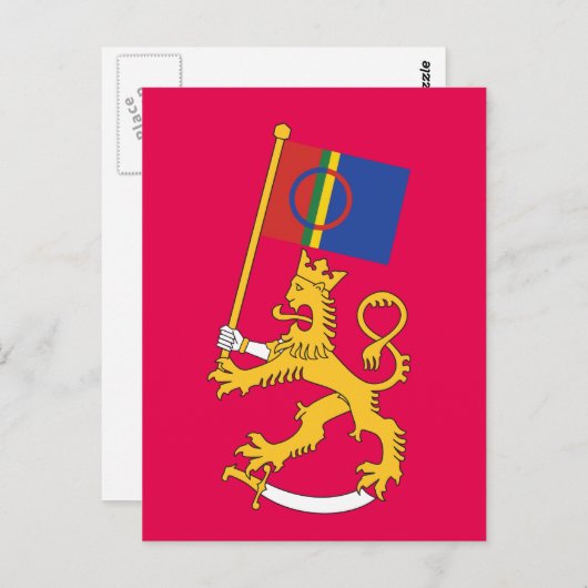 Leijona ja Saamen lippu -postikortti Postkarte (Vorne/Hinten)