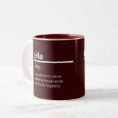 Leila Personalized Name Coffee Mug Zweifarbige Tasse (Vorderseite Links)