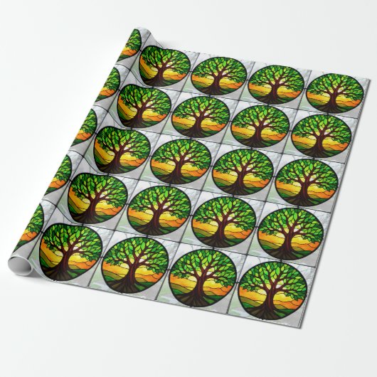 Leimbäume Geschenkpapier (Ungerollt)