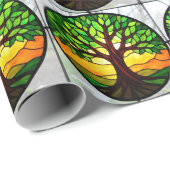 Leimbäume Geschenkpapier (Rolleneckpunkt)