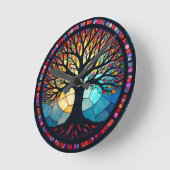 Leimbäume Runde Wanduhr (Winkel)