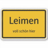 Leimen Aufkleber Sticker Autoaufkleber (Vorderseite)