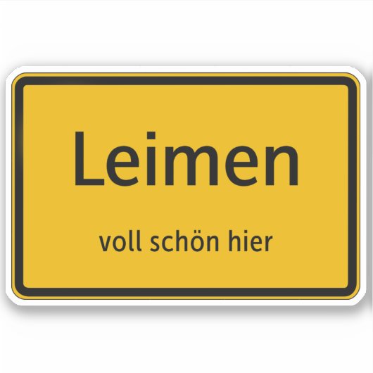 Leimen Aufkleber Sticker Autoaufkleber (Vorderseite)