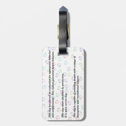 Leine-Umbau - Therapie-Hund Gepäckanhänger (Rückseite vertikal)