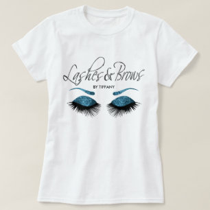 Leine und Brows - blau T-Shirt