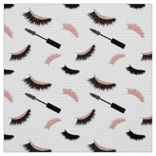 Leine und Mascara mit Rose Gold Glitzer Muster Stoff