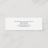 Leinen Attraktiv Stilvoll Einfach Schlicht Minimal Mini Visitenkarte (Rückseite)