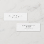 Leinen Attraktiv Stilvoll Einfach Schlicht Minimal Mini Visitenkarte (Vorne/Hinten)