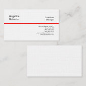 Leinen beruflich schlicht-minimalistisch-weiß visitenkarte (Vorne/Hinten)