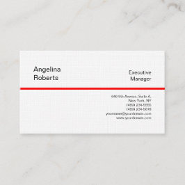 Leinen beruflich schlicht-minimalistisch-weiß visitenkarte