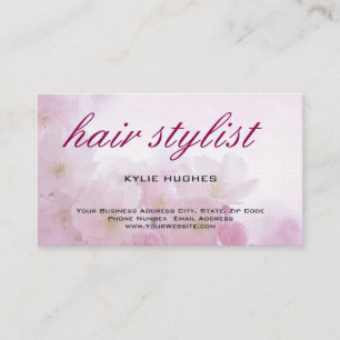 Leinen Damen Blumen Friseur Professionell Visitenkarte