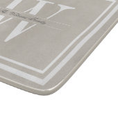 Leinen Doppelgrenzenmonogramm Schneidebrett (Ecke)