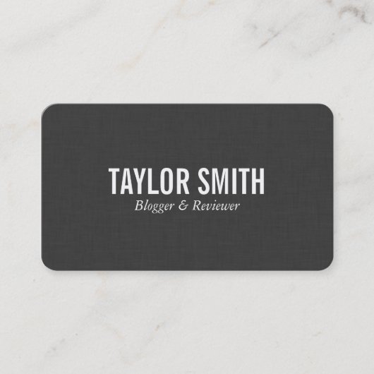 Leinen | Dunkel Visitenkarte (Vorderseite)