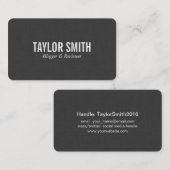 Leinen | Dunkel Visitenkarte (Vorne/Hinten)